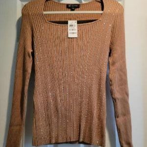 INC Rhinestone Ginger Crisp Sweater Size XL